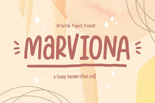 Marviona - Sweet Handwritten Font Arterfak Project 