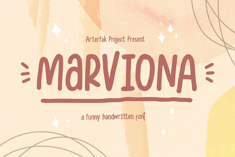 Marviona - Sweet Handwritten Font Arterfak Project 