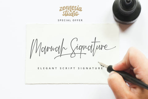 Marwah Signature Font Zeenesia Std 