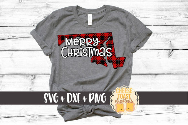 Maryland - Buffalo Plaid State - SVG PNG DXF Cut Files SVG Cheese Toast Digitals 