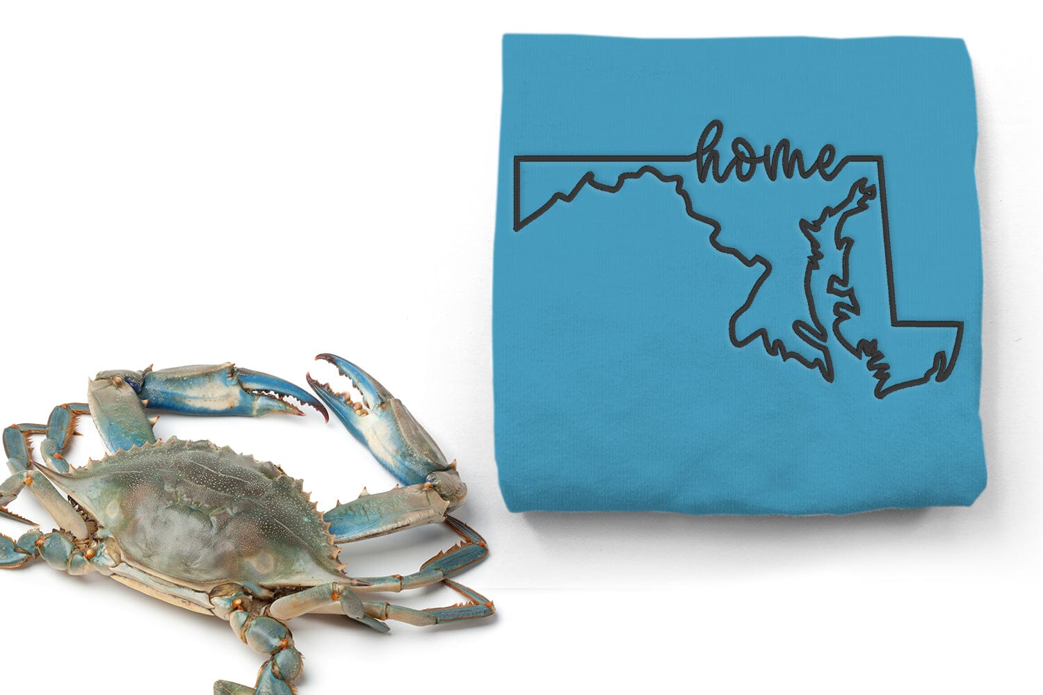 Maryland Home State Outline Embroidery - So Fontsy