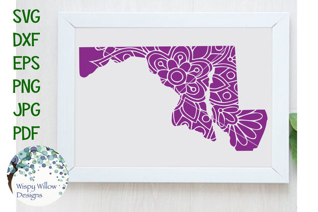Maryland Mandala SVG Wispy Willow Designs 