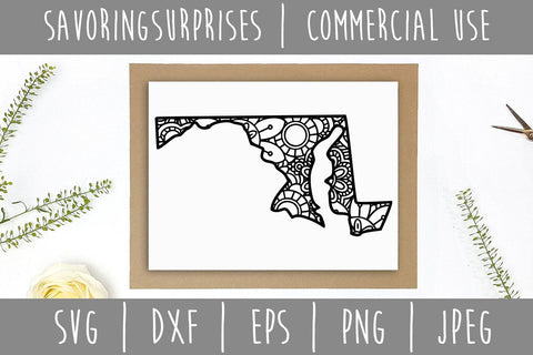 Maryland Mandala Zentangle SVG SavoringSurprises 