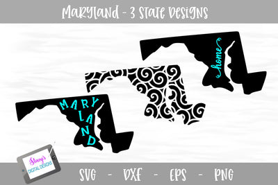 Maryland Mini Bundle - 3 Maryland State Designs SVG Stacy's Digital Designs 