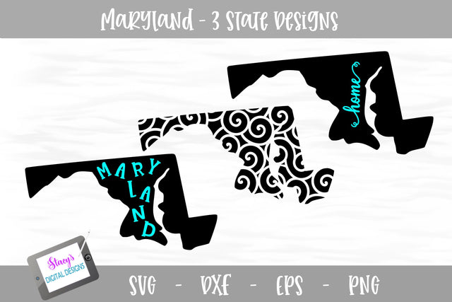 Maryland Mini Bundle - 3 Maryland State Designs SVG Stacy's Digital Designs 