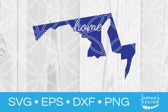 Maryland State with Home SVG SavanasDesign 