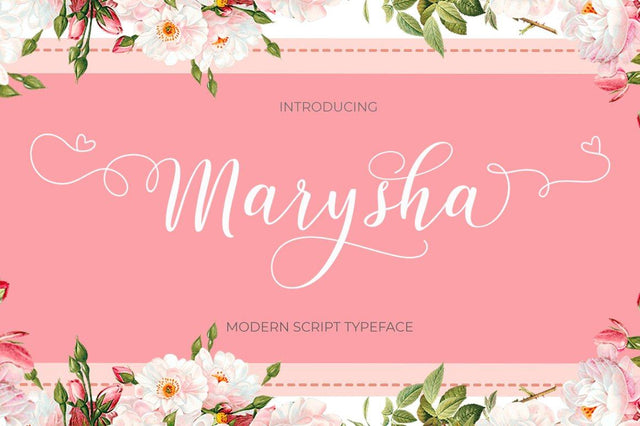 Marysha Script Font Poen1983 