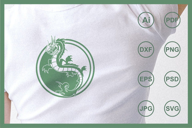 Mascot character chinese dragon design illustration SVG Leamsign Studio 