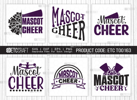 Mascot Cheer SVG Bundle, Cheerleading Svg, Cheer Svg, Cheer Life Svg, Cheer Team Svg, Cheer Quotes, ETC T00163 SVG ETC Craft 