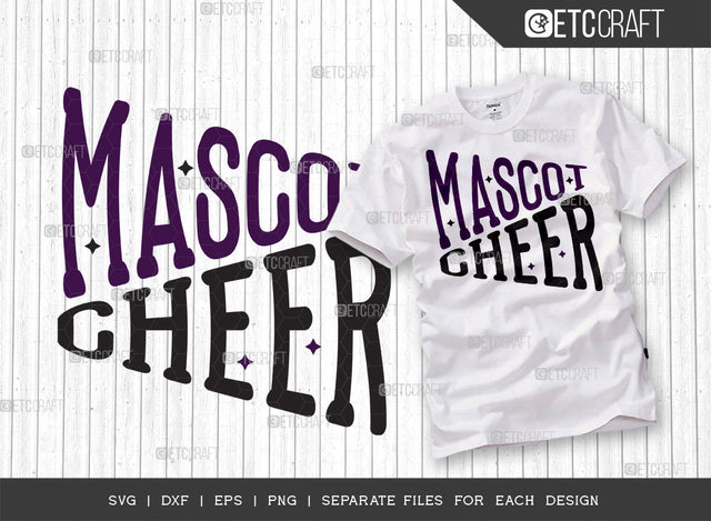 Mascot Cheer SVG Cut File, Cheerleading Svg, Cheer Svg, Cheer Life Svg, Cheer Team Svg, Cheer Quotes, ETC T00163 SVG ETC Craft 