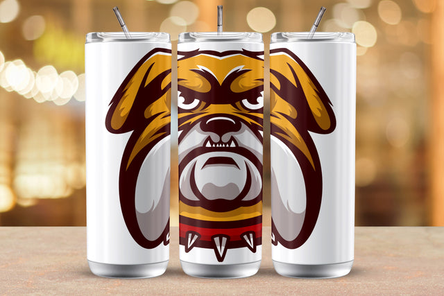 Mascot Dog 20 oz Skinny Tumbler Wrap Sublimation Design Sublimation MockupSvgVenue 