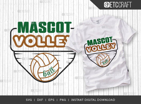 Mascot Volleyball SVG Cut File, Volleyball Svg, volleyball shorts, girls volleyball Sports, Volleyball Quote, Volleyball t-Shirt, Game Day, TG 00611 SVG ETC Craft 