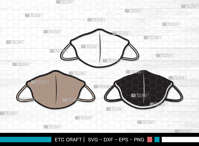 Mask Clipart SVG, Mask Svg, Face Mask Svg, Medical Mask Svg, Surgical Mask Svg, Quarantine Mask Svg, Face Mask Icon Svg, Mask Clipart SVG ETC Craft 