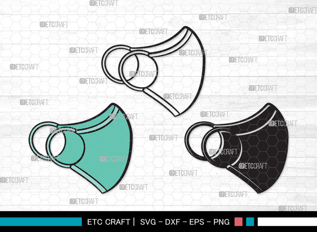 Mask Clipart SVG, Mask Svg, Face Mask Svg, Medical Mask Svg, Surgical Mask Svg, Quarantine Mask Svg, Face Mask Icon Svg, Mask Clipart SVG ETC Craft 