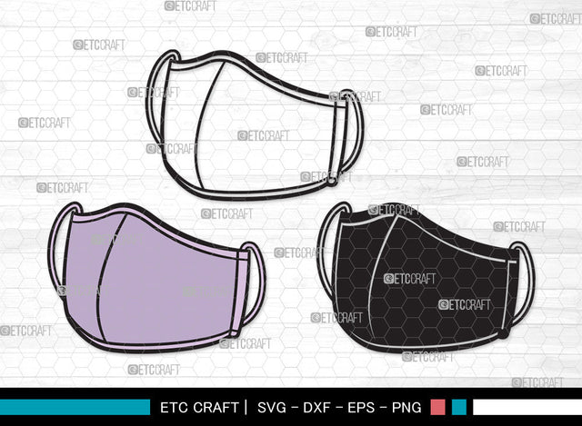 Mask Clipart SVG, Mask Svg, Face Mask Svg, Medical Mask Svg, Surgical Mask Svg, Quarantine Mask Svg, Face Mask Icon Svg, Mask Clipart SVG ETC Craft 