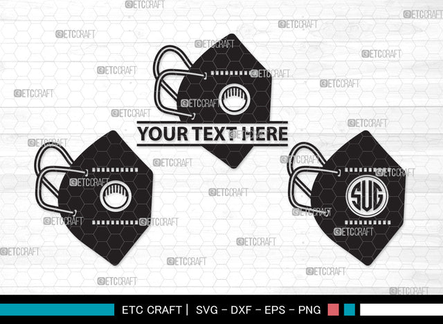 Mask Monogram SVG, Mask Svg, Face Mask Svg, Medical Mask Svg, Surgical Mask Svg, Quarantine Mask Svg, Face Mask Icon Svg, Mask Monogram SVG ETC Craft 