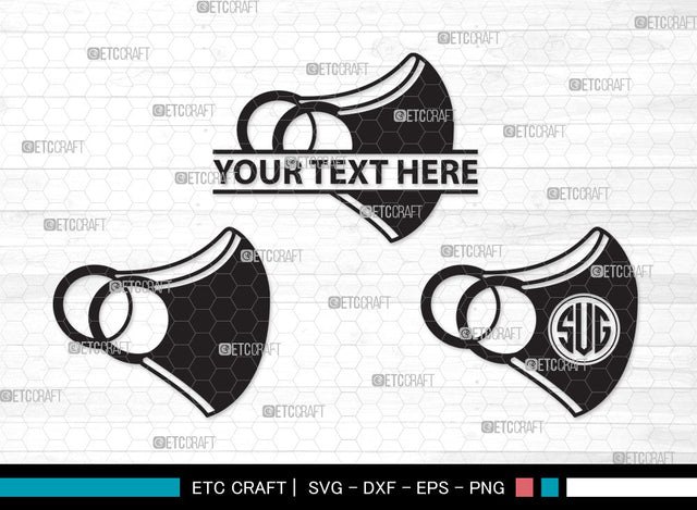 Mask Monogram SVG, Mask Svg, Face Mask Svg, Medical Mask Svg, Surgical Mask Svg, Quarantine Mask Svg, Face Mask Icon Svg, Mask Monogram SVG ETC Craft 