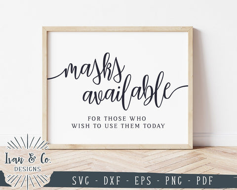 Masks Available SVG Files | Mask Wedding Sign | Social Distance Wedding | Commercial Use | Cricut | Silhouette | Cut Files (1037678357) SVG Ivan & Co. Designs 