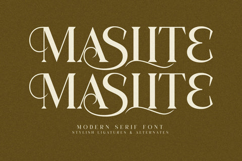 MASLITE Typeface Font Storytype Studio 
