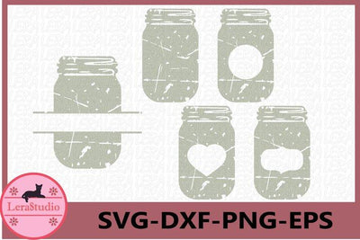 Mason Jar Grunge SVG Lerastudio 