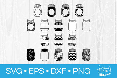 Mason Jar Monogram Bundle SVG SavanasDesign 