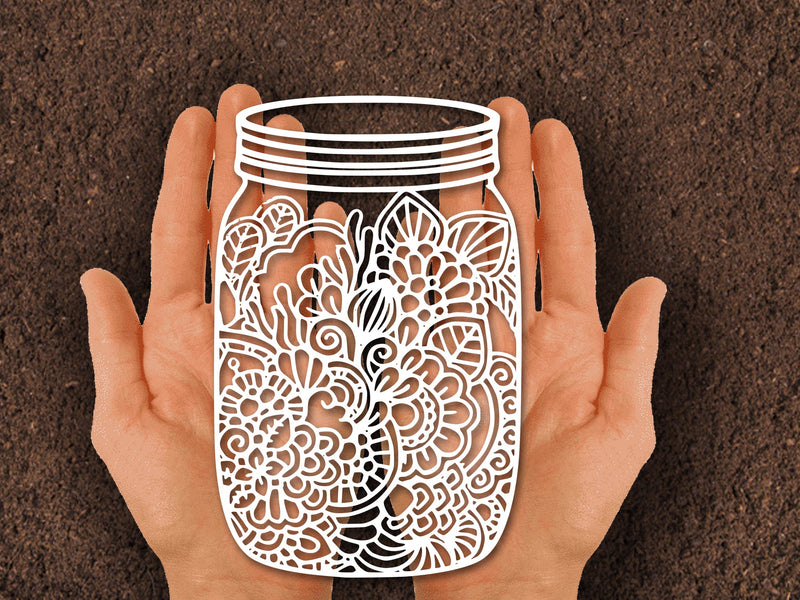 Mason-jar Paper cut SVG Johan Ru designs 