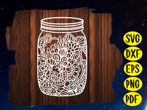 Mason-jar Paper cut SVG Johan Ru designs 