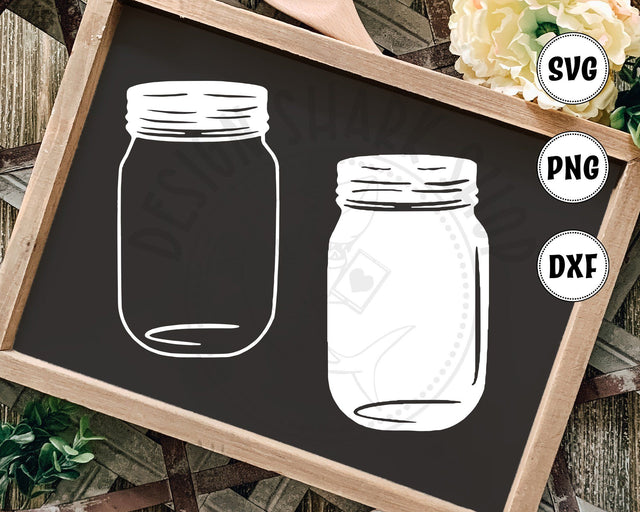 Mason Jar Set SVG Design Shark 