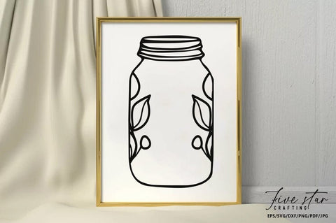 Mason Jar SVG Bundle, Glass Jar SVG SVG FiveStarCrafting 