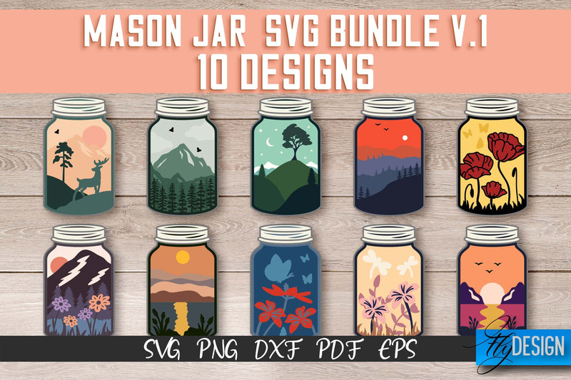 Mason Jar SVG | Kitchen Design SVG Fly Design 