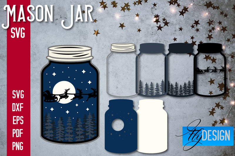 Mason Jar SVG | Kitchen Design SVG Fly Design 
