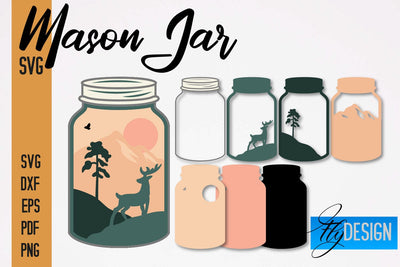Mason Jar SVG | Kitchen Design SVG Fly Design 