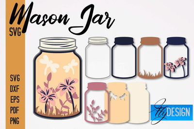 Mason Jar SVG | Kitchen Design SVG Fly Design 