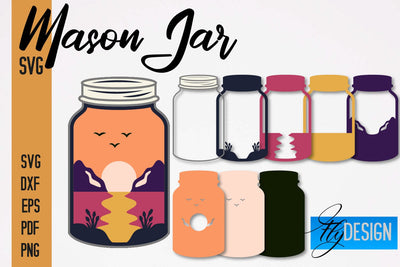 Mason Jar SVG | Kitchen Design SVG Fly Design 