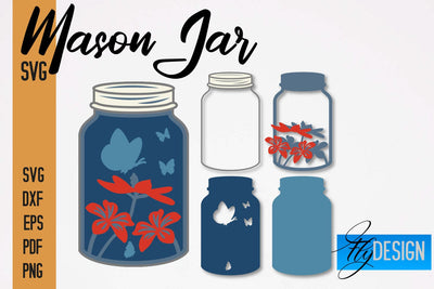 Mason Jar SVG | Kitchen Design SVG Fly Design 