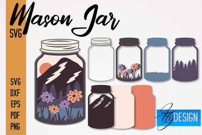 Mason Jar SVG | Kitchen Design SVG Fly Design 