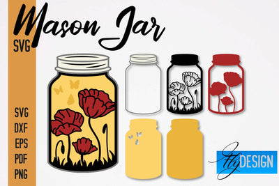 Mason Jar SVG | Kitchen Design SVG Fly Design 