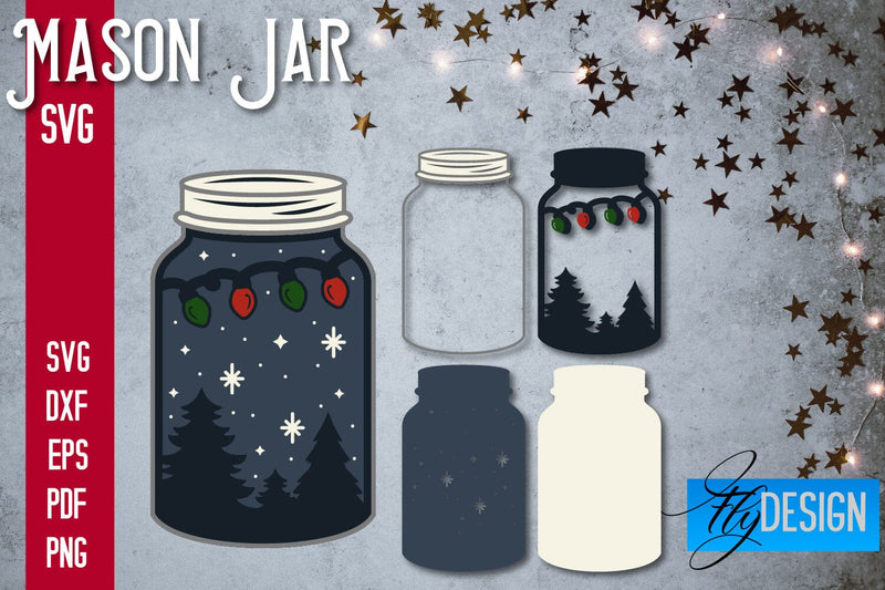 Mason Jar SVG | Kitchen Design SVG Fly Design 