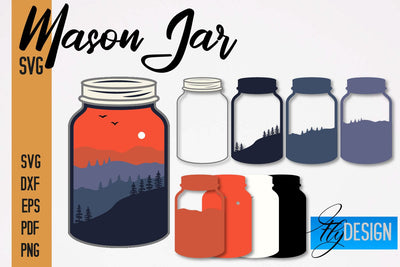 Mason Jar SVG | Kitchen Design SVG Fly Design 