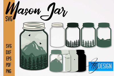 Mason Jar SVG | Kitchen Design SVG Fly Design 