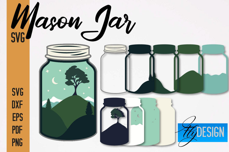 Mason Jar SVG | Kitchen Design SVG Fly Design 