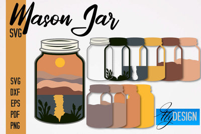 Mason Jar SVG | Kitchen Design SVG Fly Design 