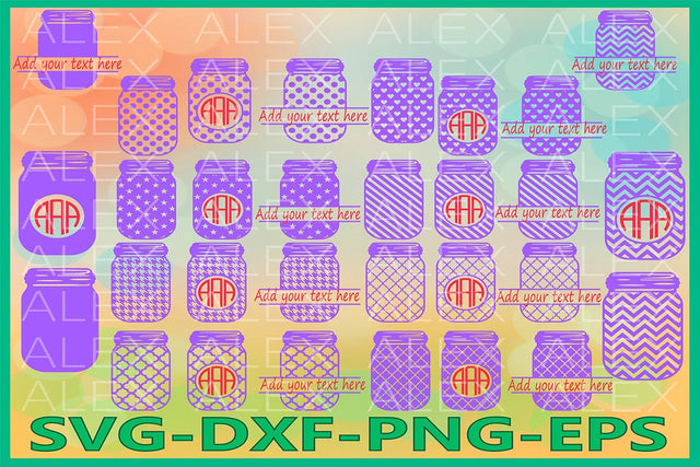 Mason Jar Svg, Polka Dot Mason Jar SVG AlexSVGStudio 