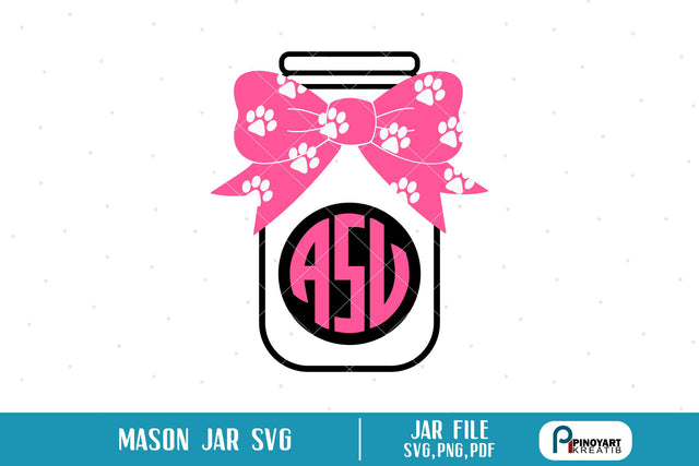 Mason Jar Svg SVG Pinoyart Kreatib 