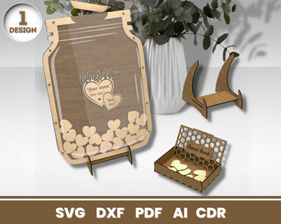Mason Jar Wedding Laser Cut | SVG | Glowforge SVG SvgOcean 