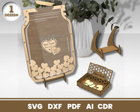 Mason Jar Wedding Laser Cut | SVG | Glowforge SVG SvgOcean 