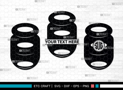 Mason Jars Monogram, Mason Jars Silhouette, Mason Jars SVG, Bottle Svg, Jam Bottle Svg, Kitchen Svg, SB00172 SVG ETC Craft 