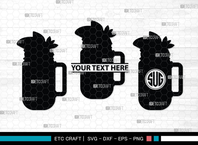 Mason Jars Monogram, Mason Jars Silhouette, Mason Jars SVG, Bottle Svg, Jam Bottle Svg, Kitchen Svg, SB00172 SVG ETC Craft 