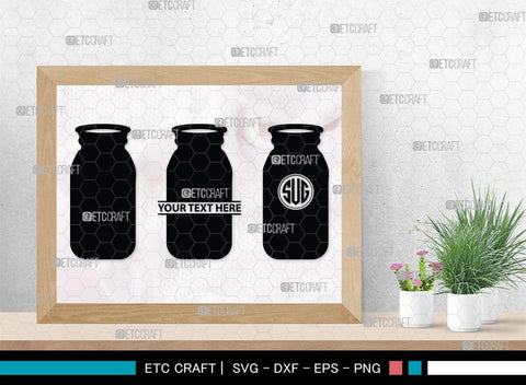 Mason Jars Monogram, Mason Jars Silhouette, Mason Jars SVG, Bottle Svg, Jam Bottle Svg, Kitchen Svg, SB00172 SVG ETC Craft 