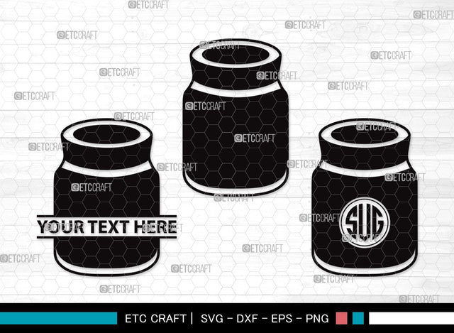 Mason Jars Monogram SVG | Bottle Svg | Jar Svg | Jam Bottle Svg | Mason Jars Svg | Mason Jar Clipart SVG ETC Craft 